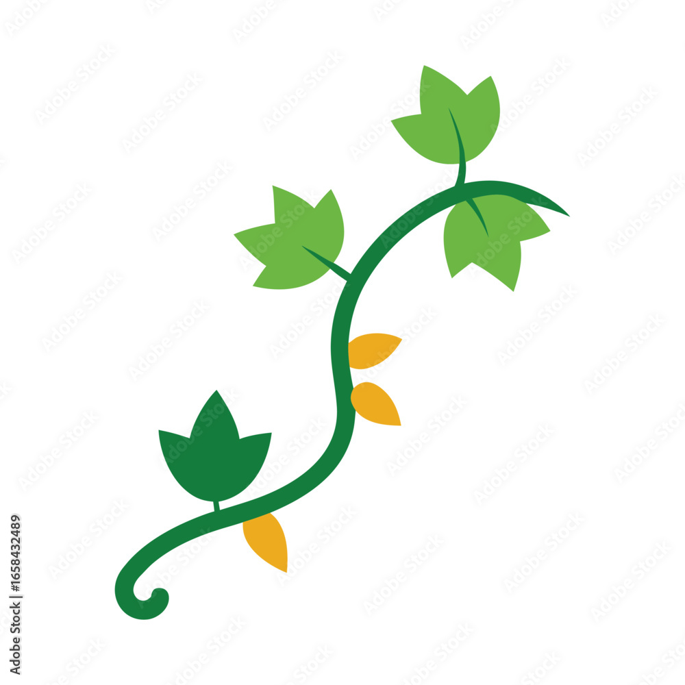 Obraz premium Vector illustration of vine vector icon isolated on white background.