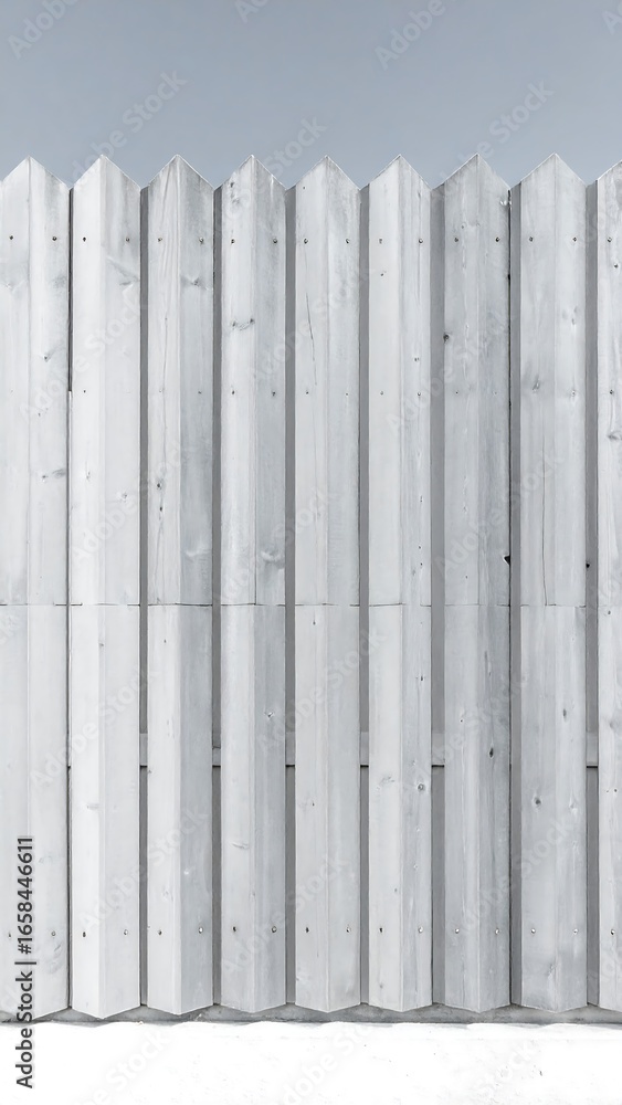 Fototapeta premium Light gray wooden fence panels.