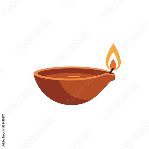 Illuminated Clay Diya A Symbol of Light and Hope