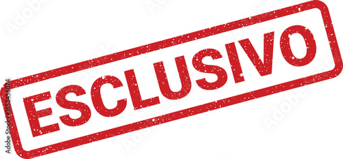 Red stamped seal with the word ESCLUSIVO indicating exclusivity and special status