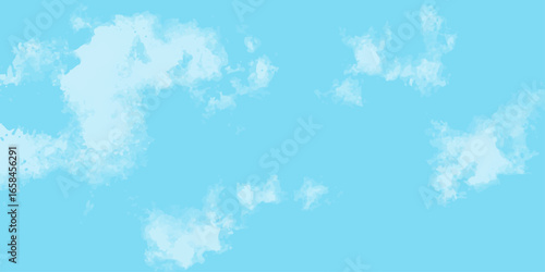 Abstract white clouds and bright icicles on a clear blue sky