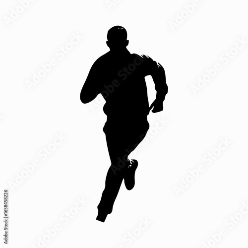 Man Running Simple Icon Black Symbol Graphic, Running Jogging Illustration Flat Graphic Art