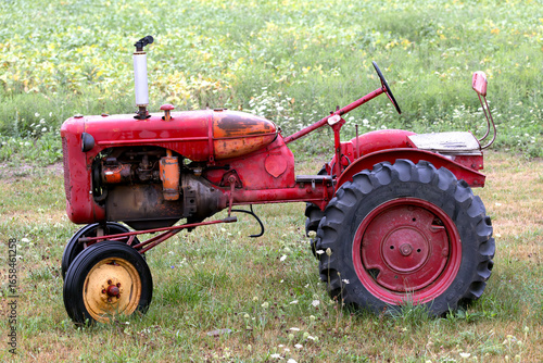antique farm tractor once the work horse of the farm
