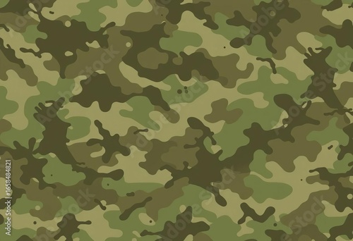 Abstract digital camouflage pattern in muted greens, browns, and grays,  design,  concealment pattern