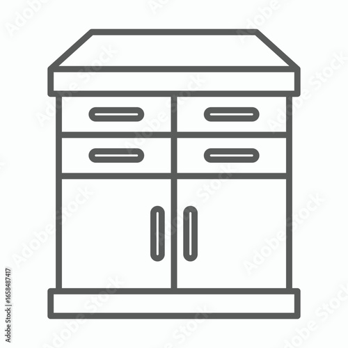 cabinet icon, closet vector, locker illustration