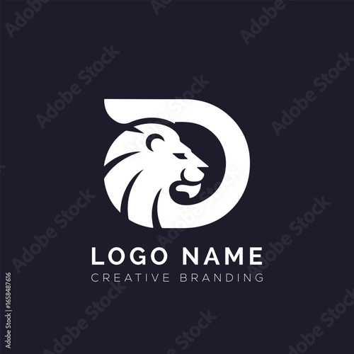 Letter D lion logo