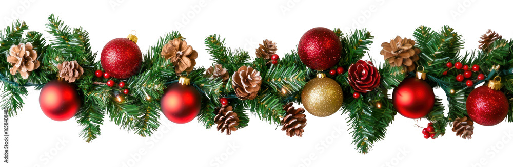 Naklejka premium PNG Christmas garland accessories traditional.