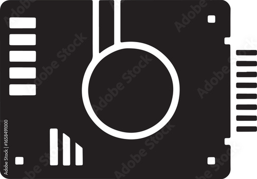 Circuit Board Vector Illustration Electronic Component Technology Design Engineering Schematic