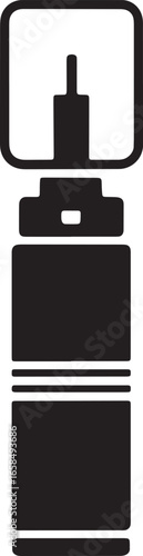 Sleek Water Cooler Dispenser Icon Design for Refreshment and Hydration Needs in Black Silhouette