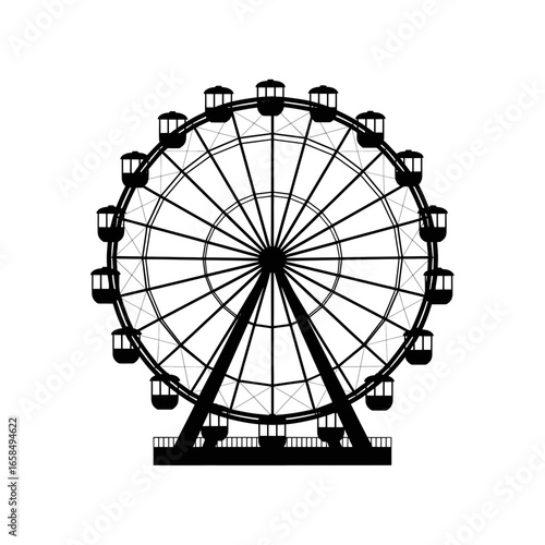 ferris wheel on a black background