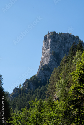 mountain landscape with blue sky, in Bicaz Gorge, Transyilvania, Romania