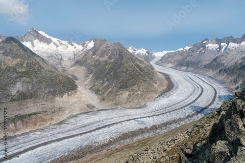 Aletschhorn, Mönch und Großer Aletschgletscher, Wallis