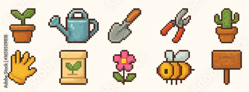 Pixel Art Gardening Collection
