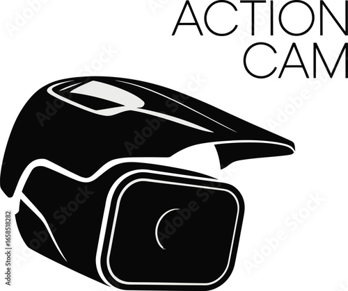 Action Camera Vector Illustration for Extreme Sports and Outdoor Adventure Recording