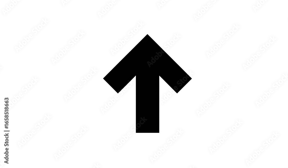 Solid black image; a single, simple, upward-pointing arrow graphic Solid black image; a single, simple, upward-pointing arrow graphic