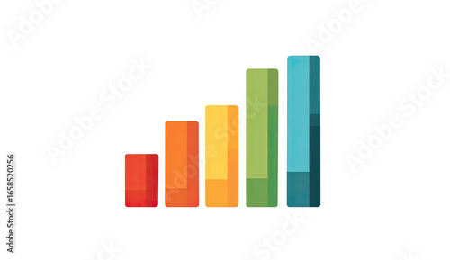 Pixelated multicolored bar graph, ascending Free Download Pixelated multicolored bar graph, ascending - GFXLoad