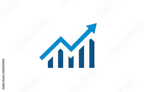 Free Download Blue graphic of an upward trending chart - GFXLoad