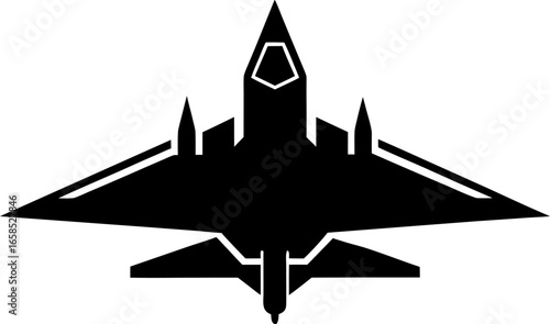Military Fighter Plane or Jet Icon