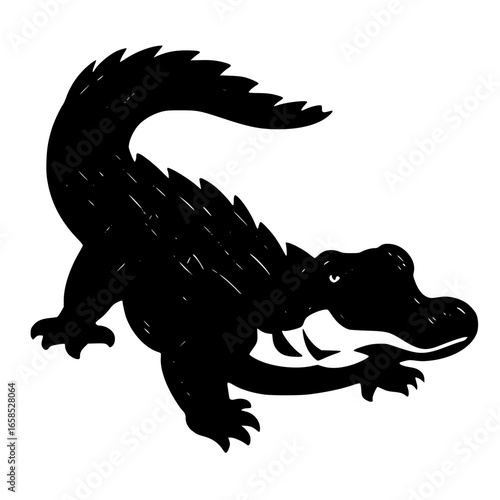 Black alligator silhouette