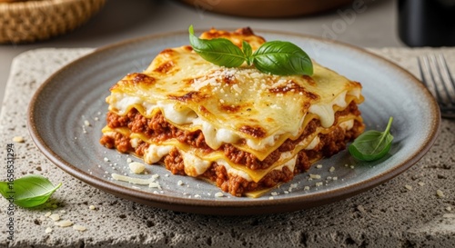 comfort food premium lasagna in italian restaurant