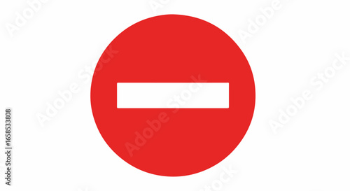 Red Circle with White Horizontal Bar - No Entry Sign.