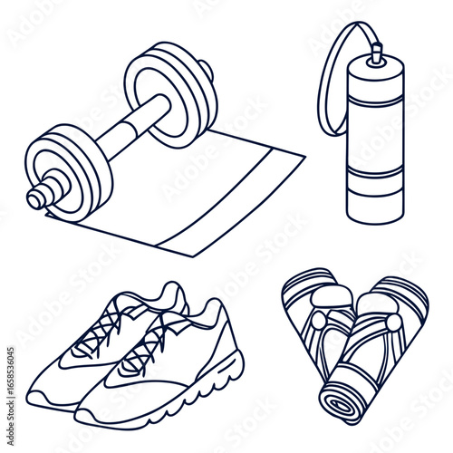 Gym equipment for fitness and workout routine