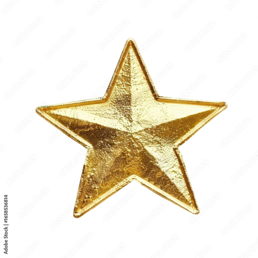 Fototapeta premium Shiny golden star, award symbol for excellence and achievement