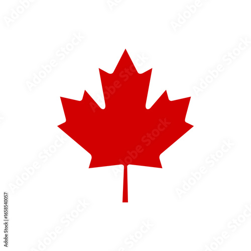 maple leaf canadian flag vector