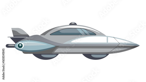 Futuristic flying car transportation concept with sleek design for urban mobility projects and scifi illustration with clean aesthetic