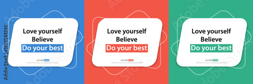 Bubble quote frame banner, Testimonial social media post template isolated on background. Speech bubbles and text box with copyspace. infographic Vector Illustration.