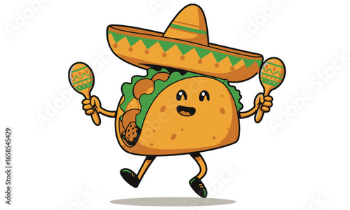 A hilarious 3D cartoon illustration of a clown character wearing a sombrero on a white, isolated background