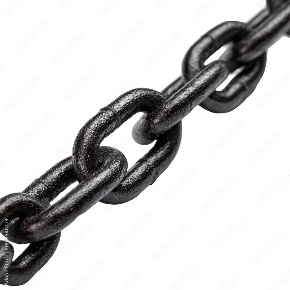 Obraz premium Close-up of a heavy-duty metal chain