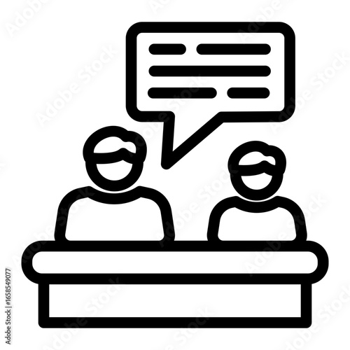 Corporate Presentation Orator icon from the Corporate icon collection (Outline Style)