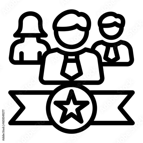 Corporate Leadership Executive icon from the Corporate icon collection (Outline Style)