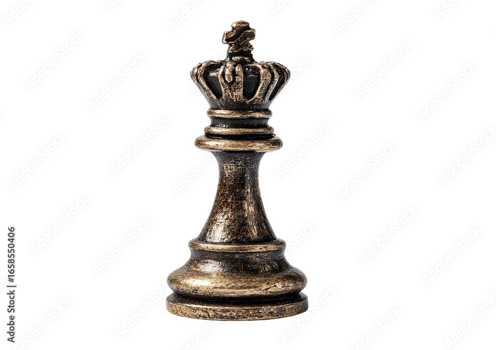 Fototapeta premium Dark, antique-looking chess king