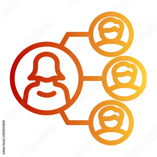 Corporate Brand Promotion icon from the Corporate icon collection (Outline Gradient Style)