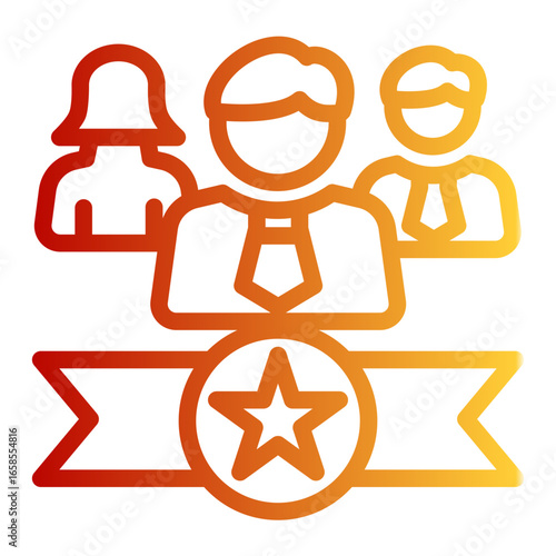 Corporate Leadership Executive icon from the Corporate icon collection (Outline Gradient Style)