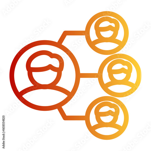 Corporate Executive Chief icon from the Corporate icon collection (Outline Gradient Style)