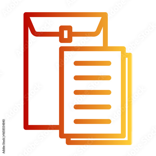 Professional CV Summary icon from the Corporate icon collection (Outline Gradient Style)