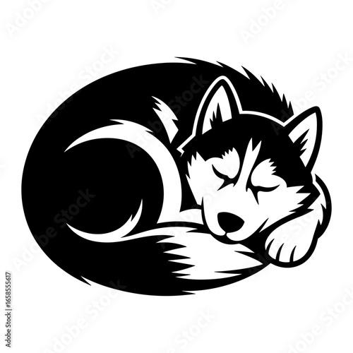 Husky Sleeping