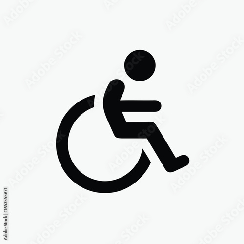 disabled handicap icon vector template