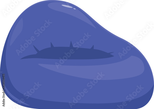 Soft, rounded bean bag chair in a calming shade of purple, offering a cozy spot for relaxation