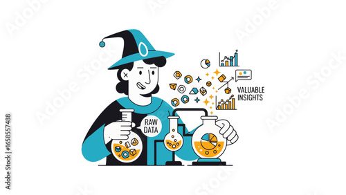 Data Wizard Transforming Raw Data into Valuable Insights