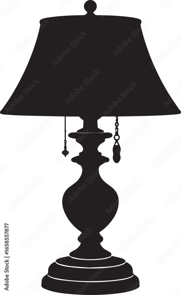 Obraz premium Minimal Desk Lamp Shape Vector Illustration