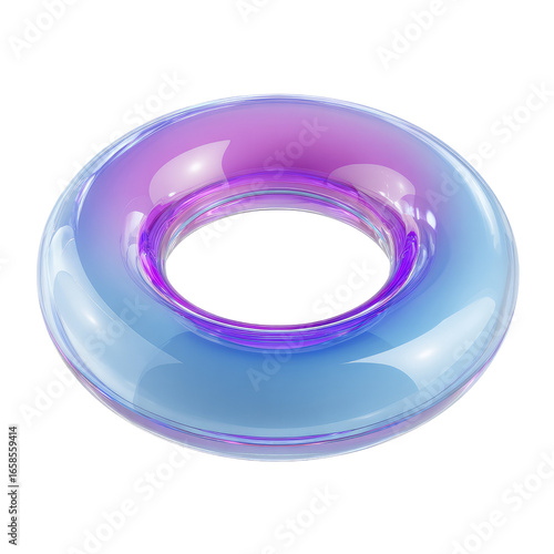Glossy, translucent ring with a gradient
