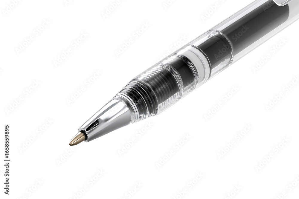 Naklejka premium Close-up of a clear pen tip