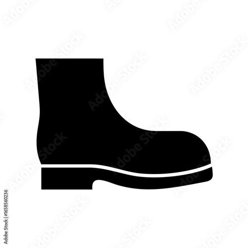 Boots Silhouette Icon – Modern Fashion Footwear Store Vector