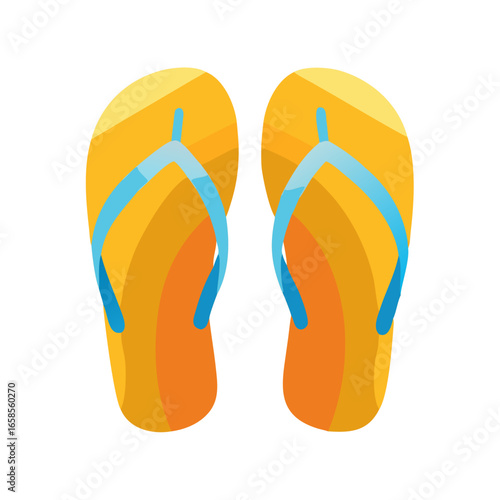Slippers Icon – Casual Footwear Store Vector
