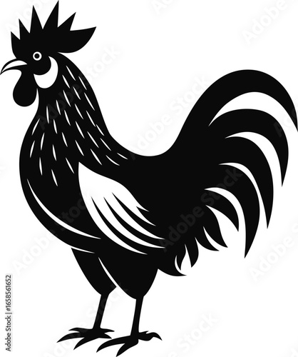 Label sticker tag chicken farm hen sketch silhouette.