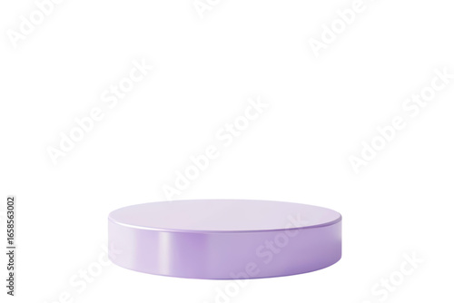 Lilac podium, cylindrical stage for product display, presentation